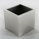 Recipientes 50cm de aço inoxidável simples do jardim do projeto 304 do cubo