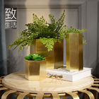 vaso de flor de aço inoxidável da tabela do sexangle SS201 para a decoração da casa e do escritório